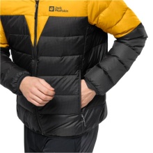 Jack Wolfskin Winter-Daunenjacke DNA Tundra Hoody mit Kapuze (sehr warm, winddicht) gelb Herren